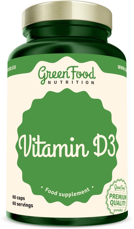 GreenFood Nutrition Vitamín D3 60 kapsúl