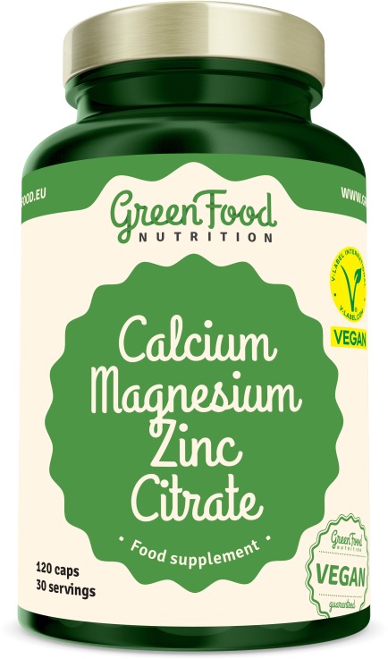 GreenFood Nutrition Calcium Magnesium Zinc Citrate 120 cps