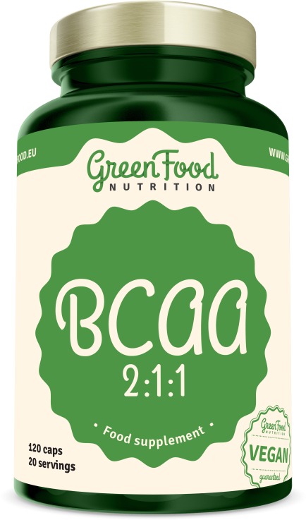 GreenFood Nutrition BCAA 2 : 1 : 1, 120 kapsúl