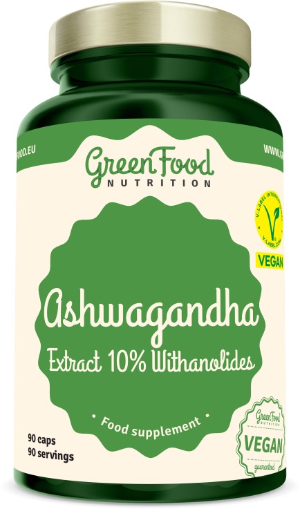 GreenFood Nutrition Ashwagandha Extract 10% Withanolides 90 kapsúl