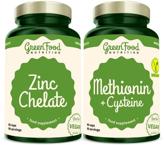 GreenFood Nutrition Methionin + Cysteine 90 cps. + Zinc Chelate 60 cps.