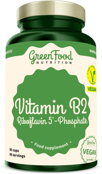 GreenFood Nutrition Vitamín B2 Riboflavín 5'Phosphat 90 kapsúl