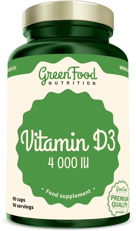 GreenFood Nutrition Vitamín D3 4000 IU 90 kapsúl