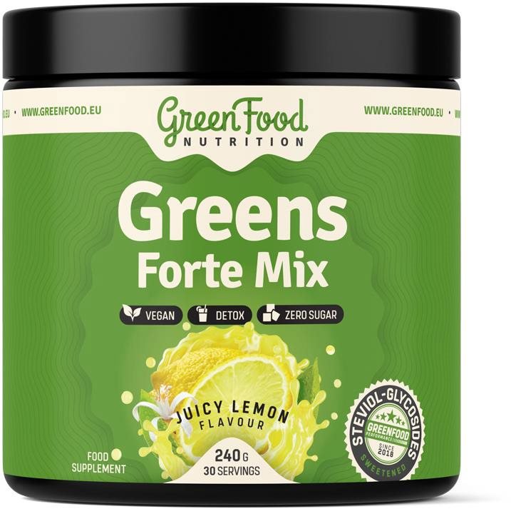 GreenFood Nutrition Greens Forte Mix 240 g, juicy lemon