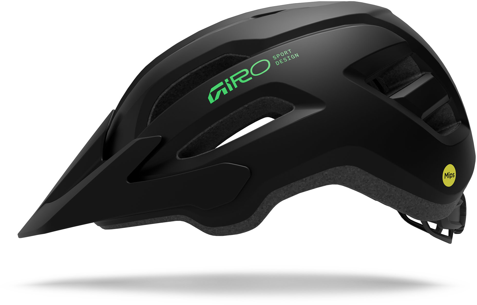 GIRO Fixture II MIPS Youth Mat Black/Vivid Green