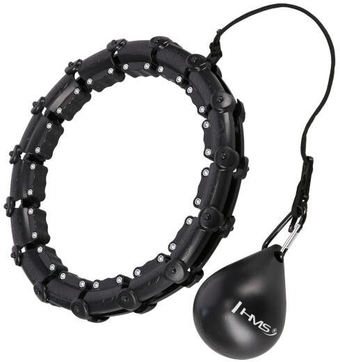HMS HHW11 Plus size čierna masážna hula hoop obruč so závažím