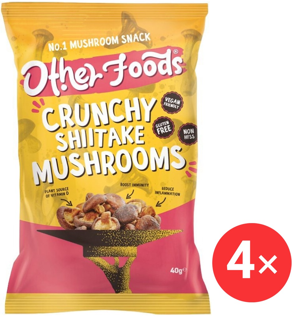 Other foods Chrumkavé shiitake hubové chipsy 4× 40 g