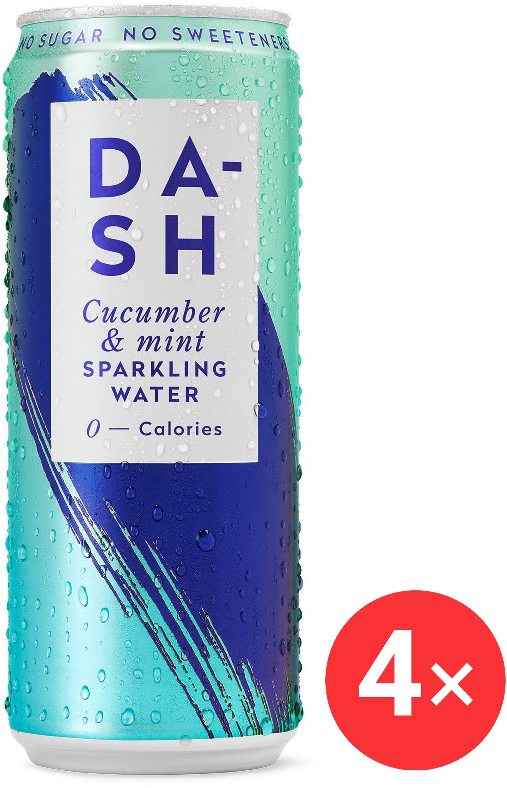 DASH Perlivá voda okurka s mátou 4 x 330 ml