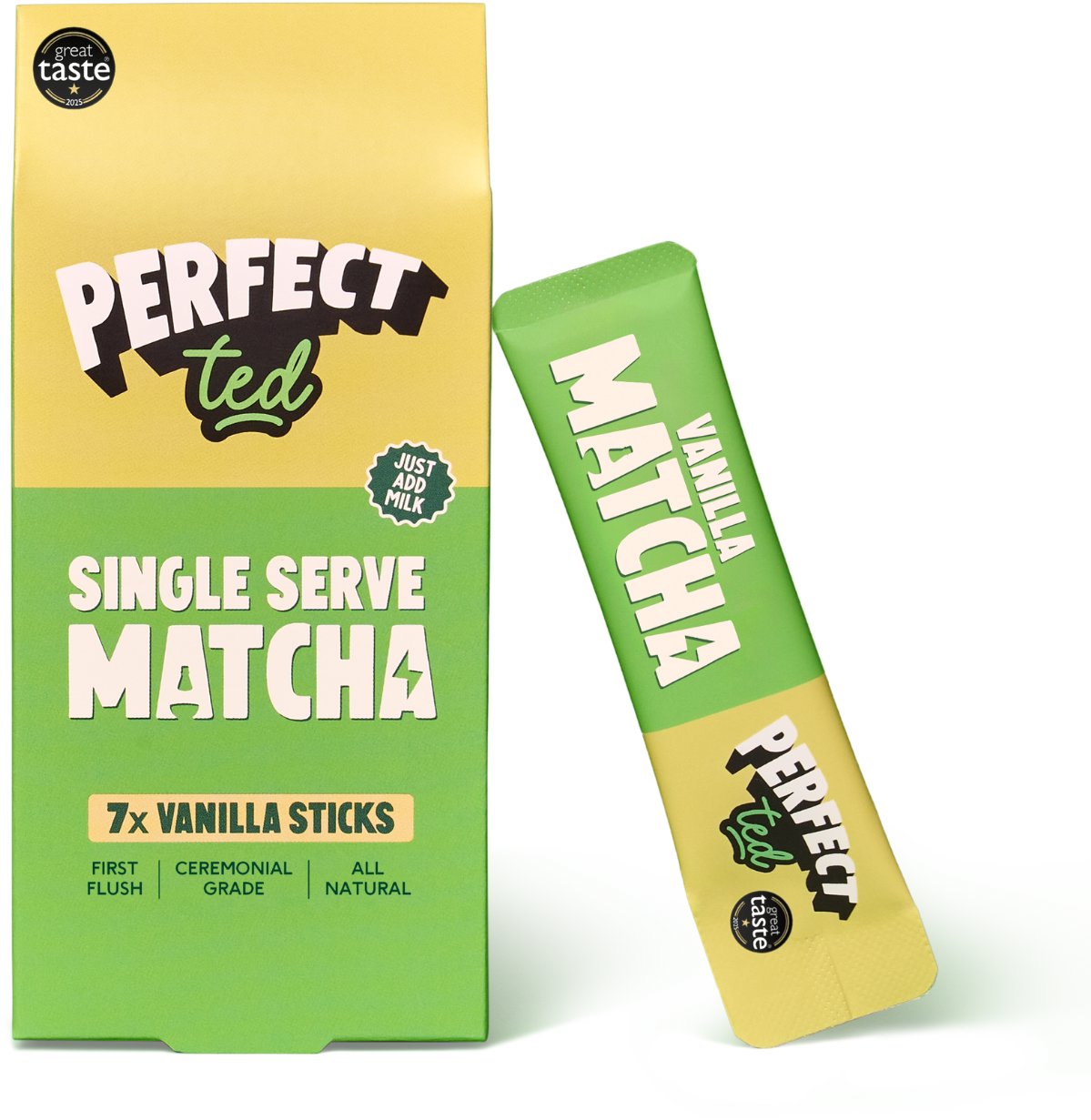 PerfectTed Matcha Powder Sachets Vanilla 7× 1,5 g