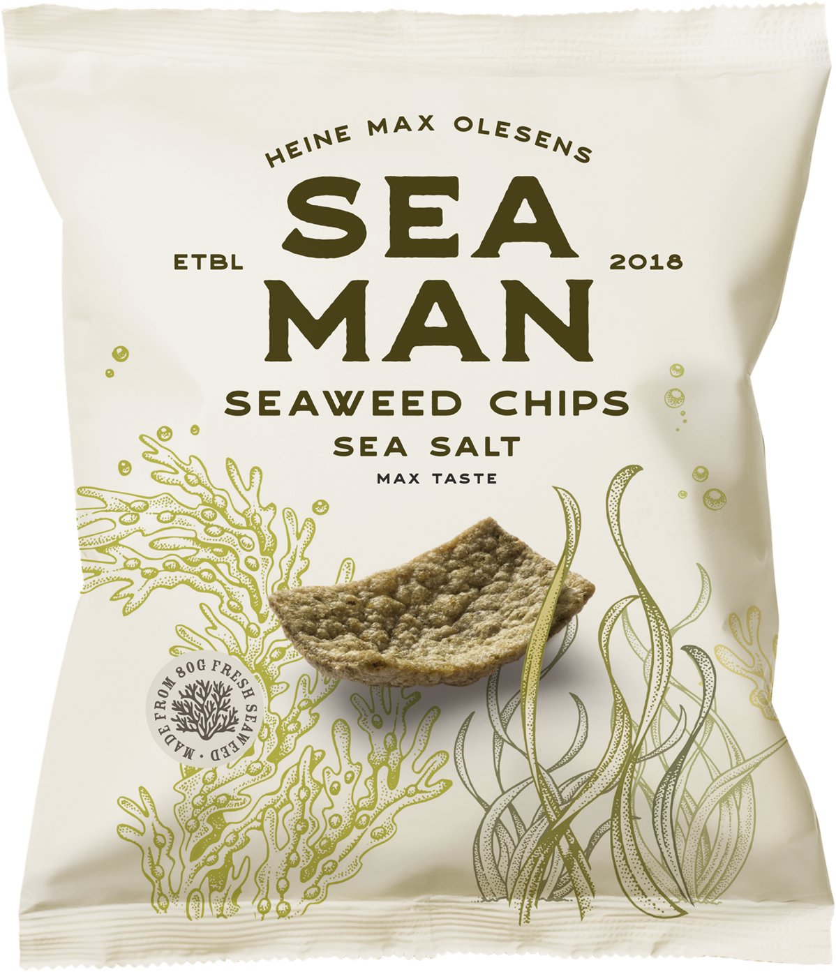 Seaman Seaweed chips Morská soľ 75 g