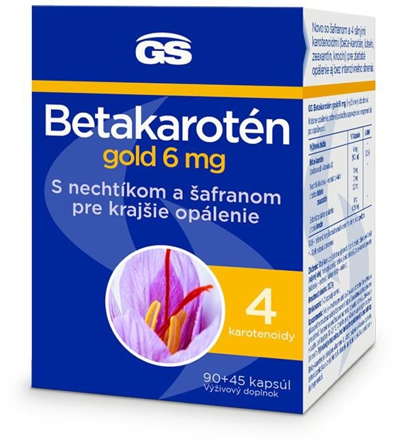 GS Betakarotén gold 6 mg, 90 + 45 kapsúl