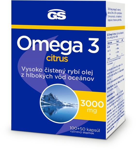 GS Omega 3 citrus, 100 + 50 kapsúl