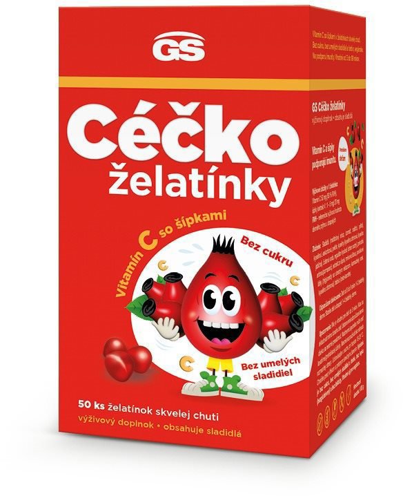GS Céčko so šípkami želatínky bez cukru 50 ks