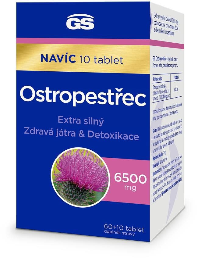 GS Ostropestrec 6500 mg, 60 + 10 tabliet navyše
