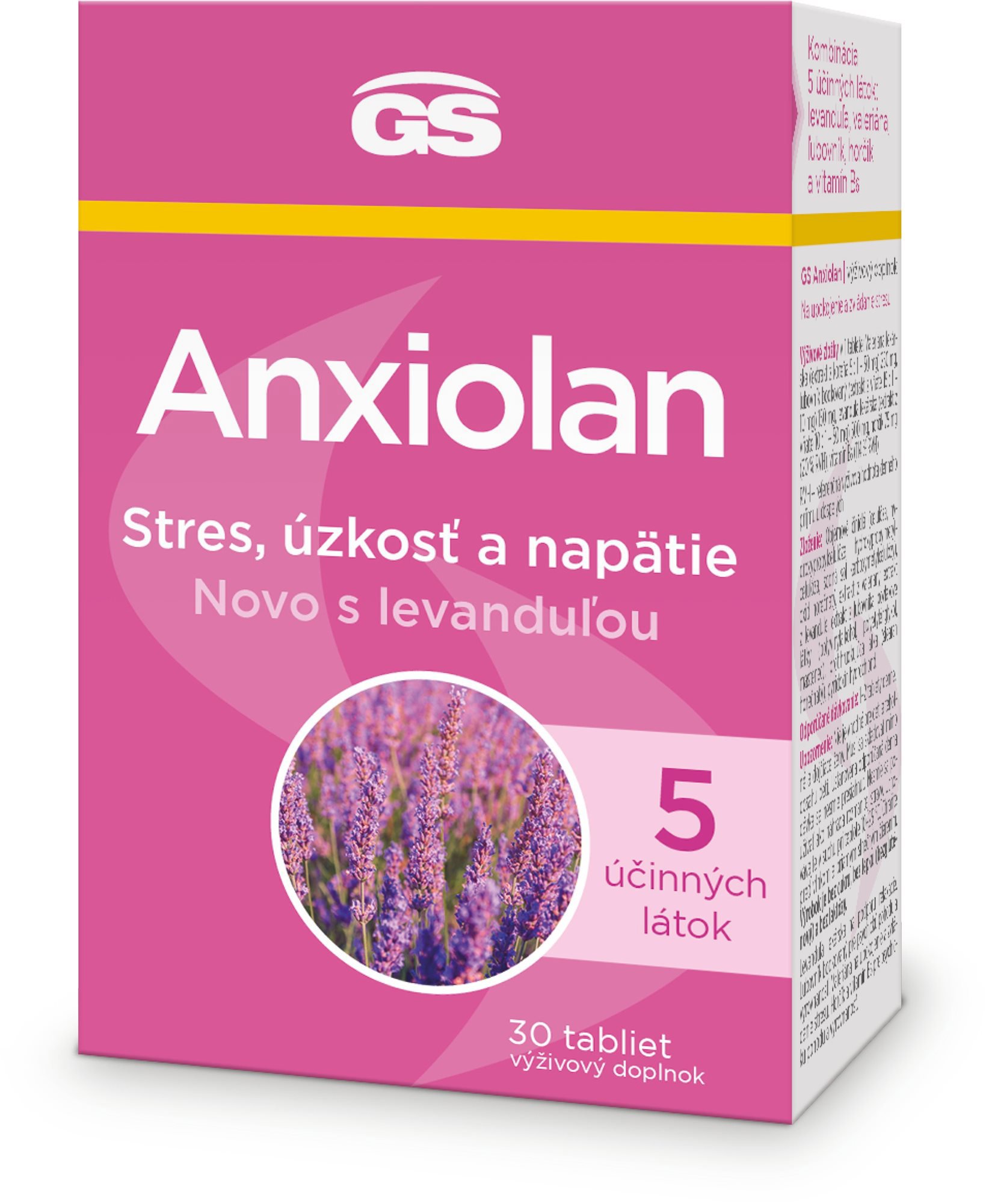 GS Anxiolan s levanduľou, 30 tabliet