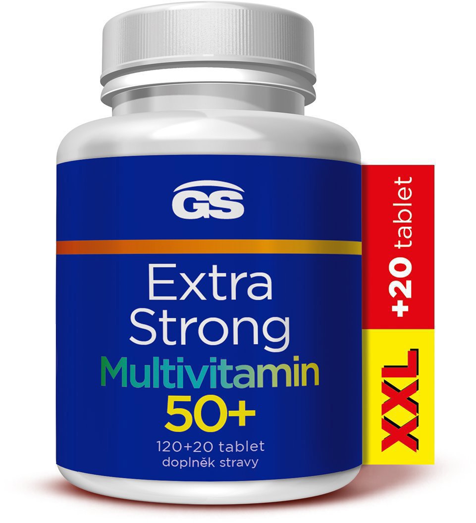 GS Extra Strong Multivitamín 50+, 120 + 20 tabliet