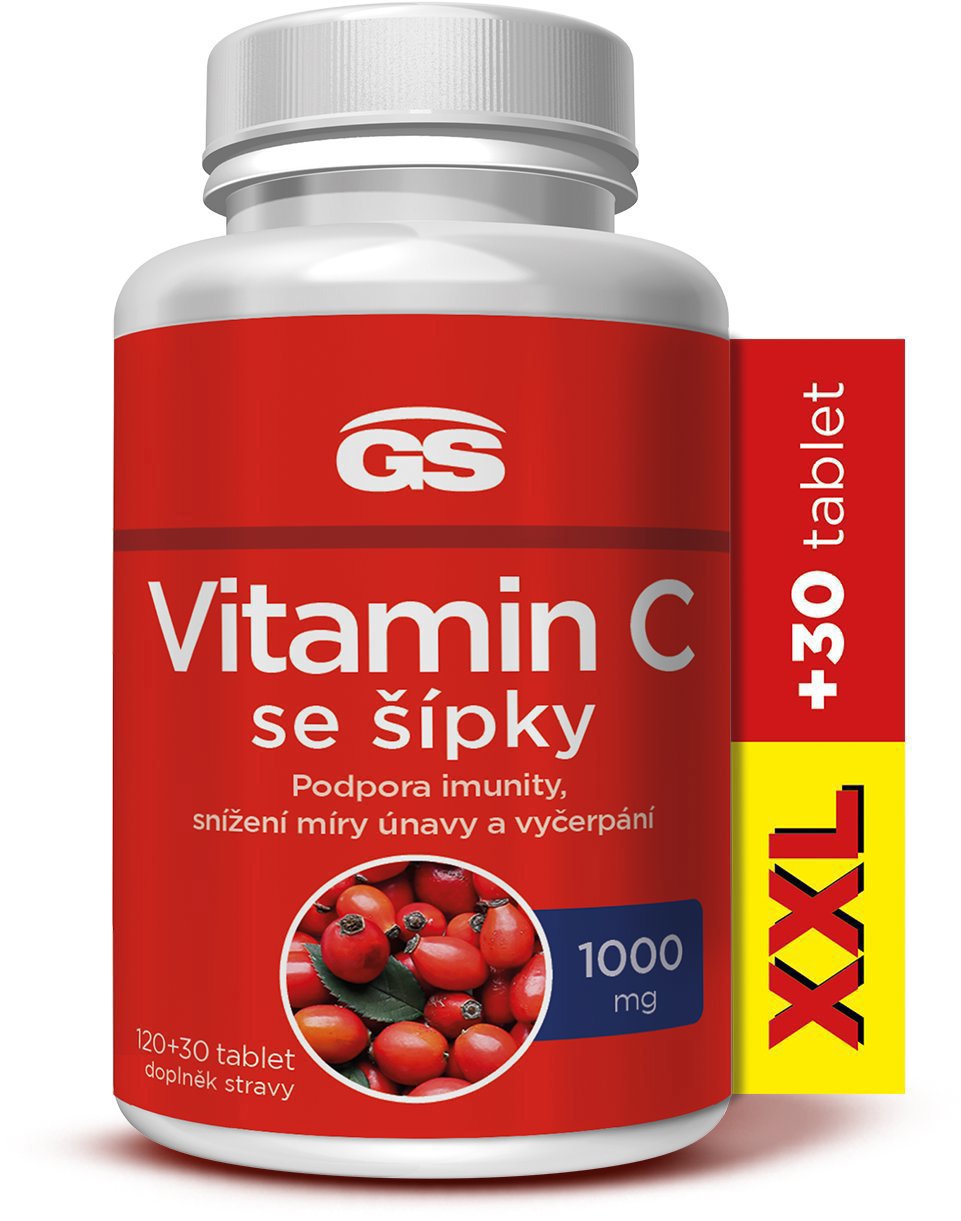 GS Vitamín C1000 so šípkami, 120 + 30 tabliet
