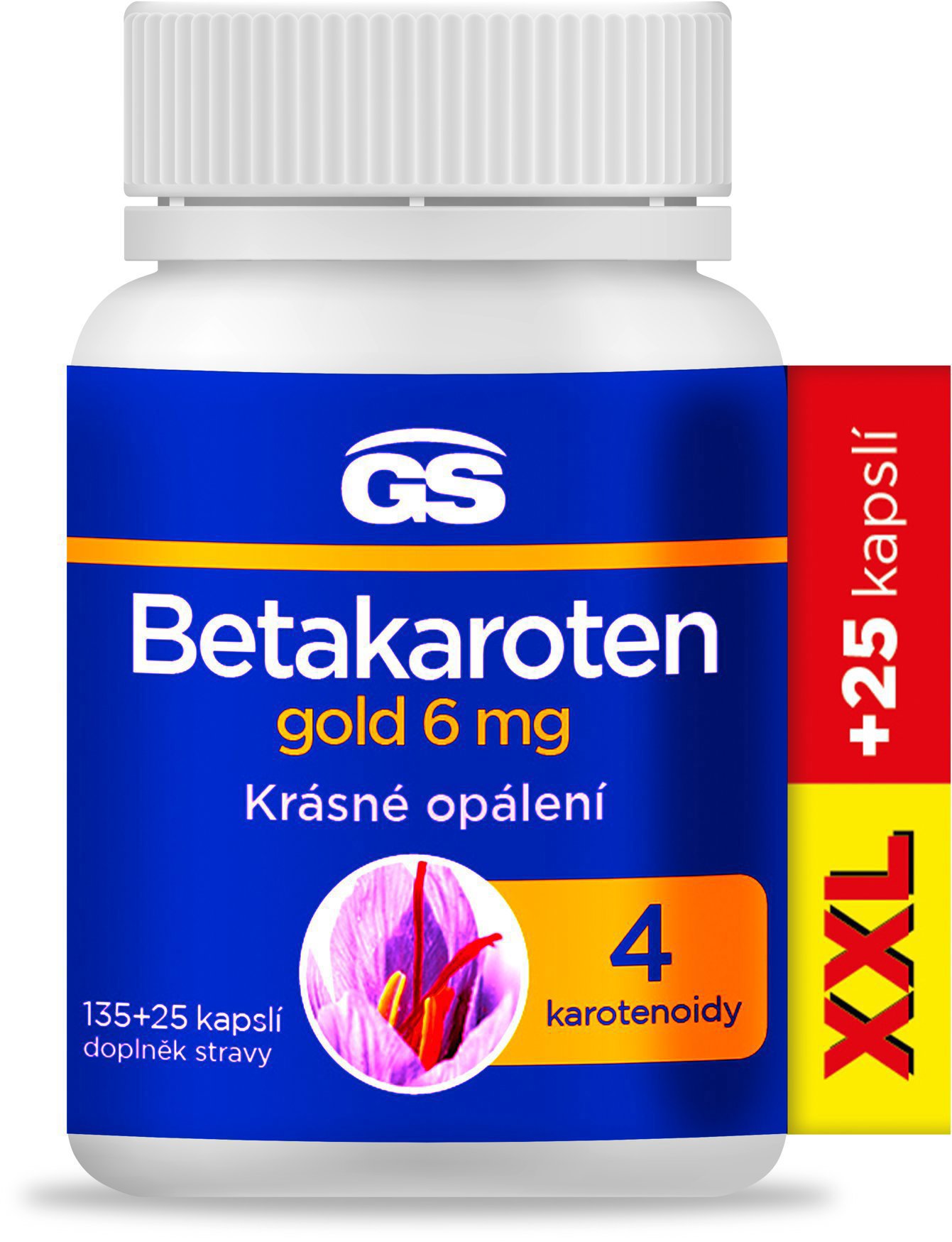 GS Betakarotén gold 6 mg, 135 + 25 kapsúl XXL