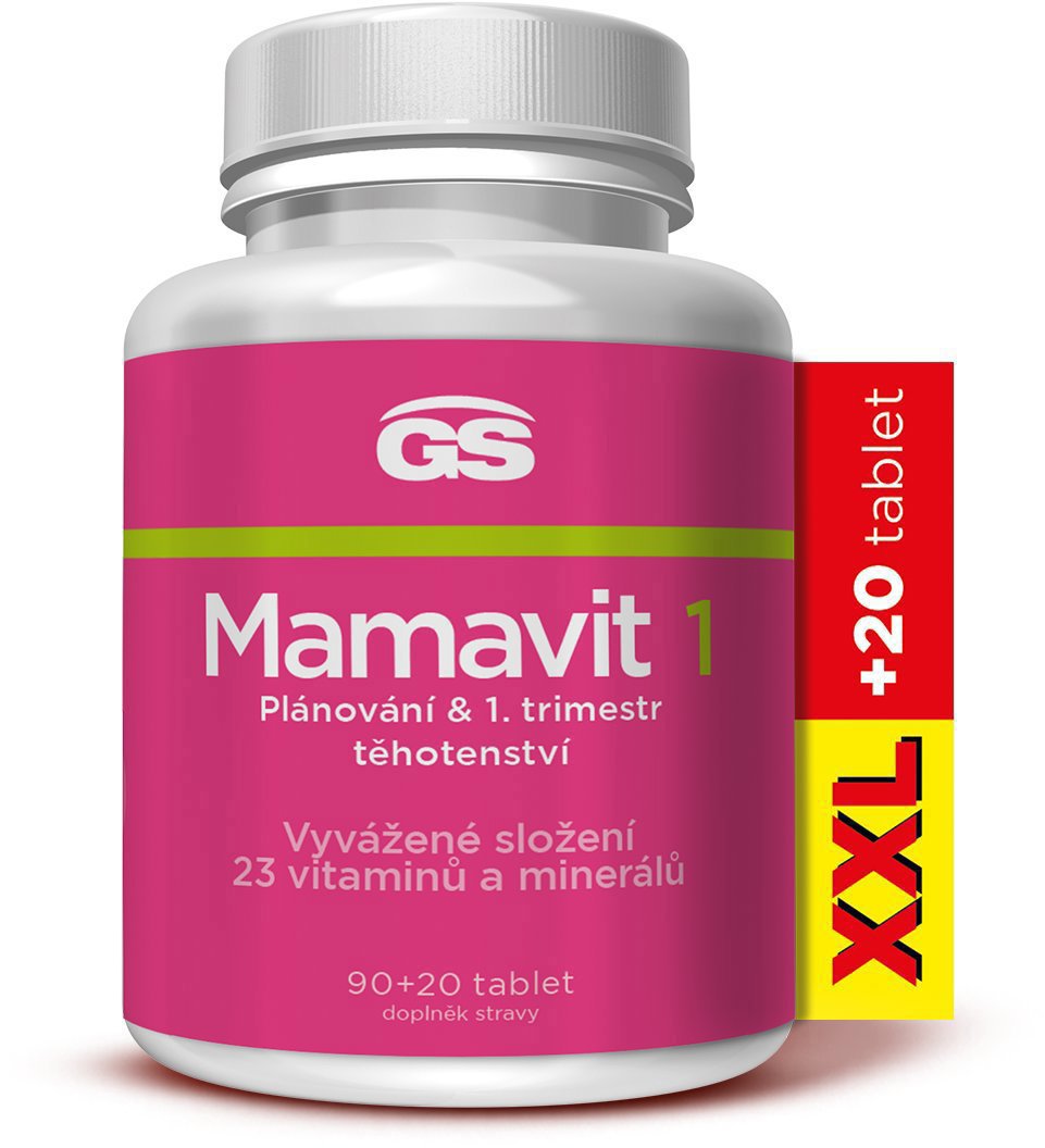 GS Mamavit 1 Plánovanie a 1. trimester, 90 + 20 tabliet XXL