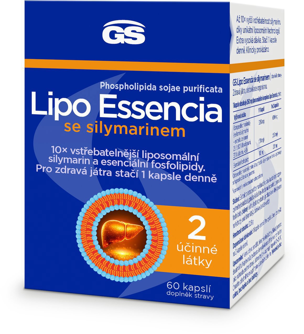 GS Lipo Essencia so silymarínom 60 kapsúl