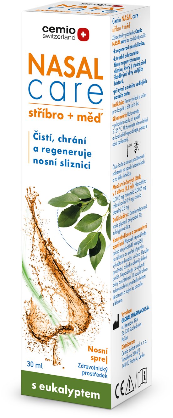 Cemio Nasal care striebro + meď, 30 ml