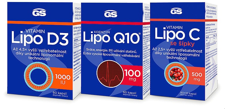 GS Lipozomálne vitamíny – vitamín C, D a koenzým Q10