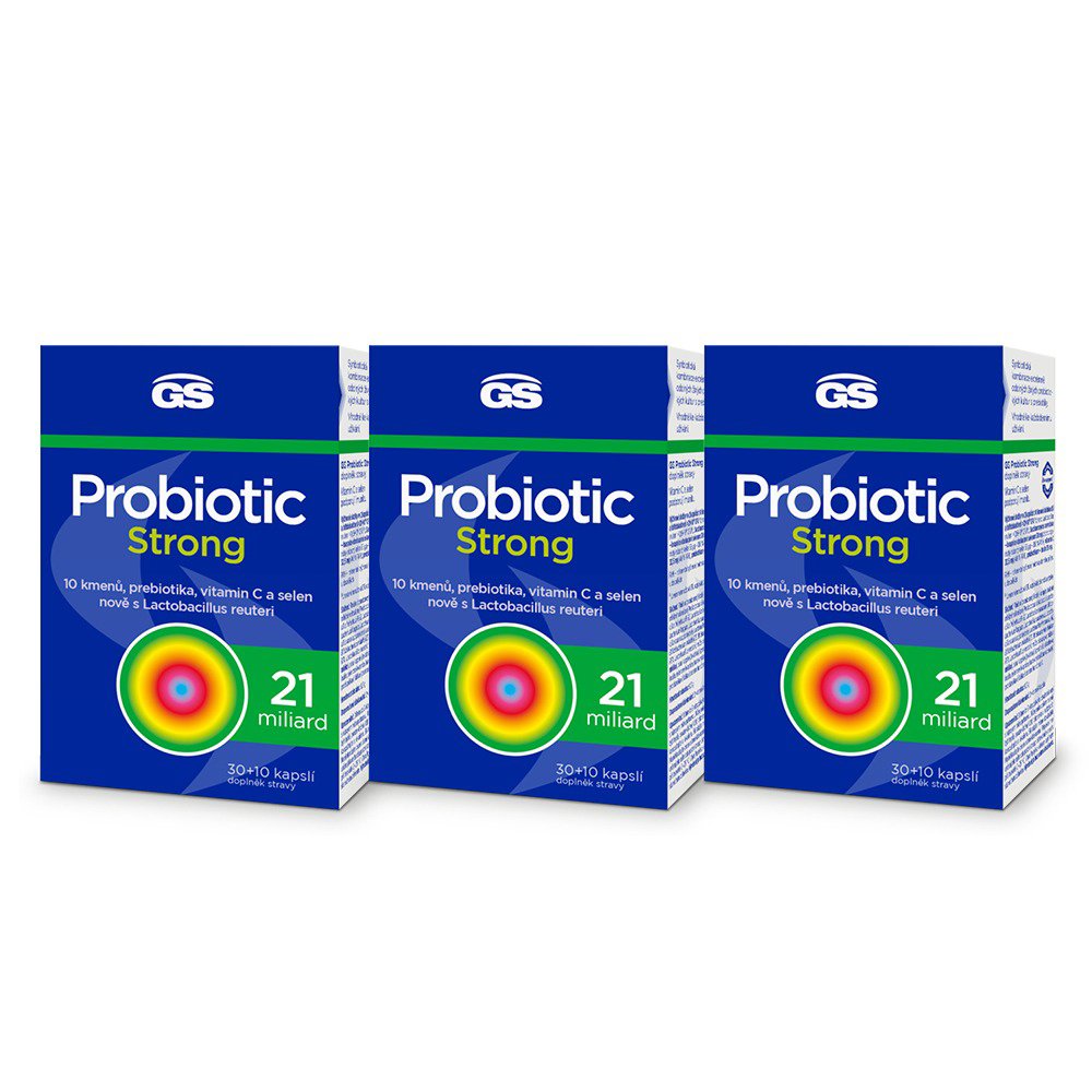 GS Probiotic Strong, 3× 30+10 kapsúl