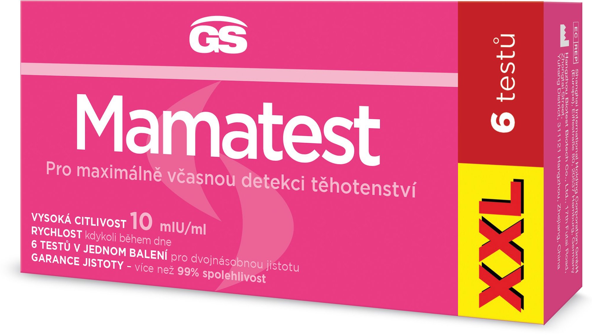 GS Mamatest Tehotenský test 6 ks XXL