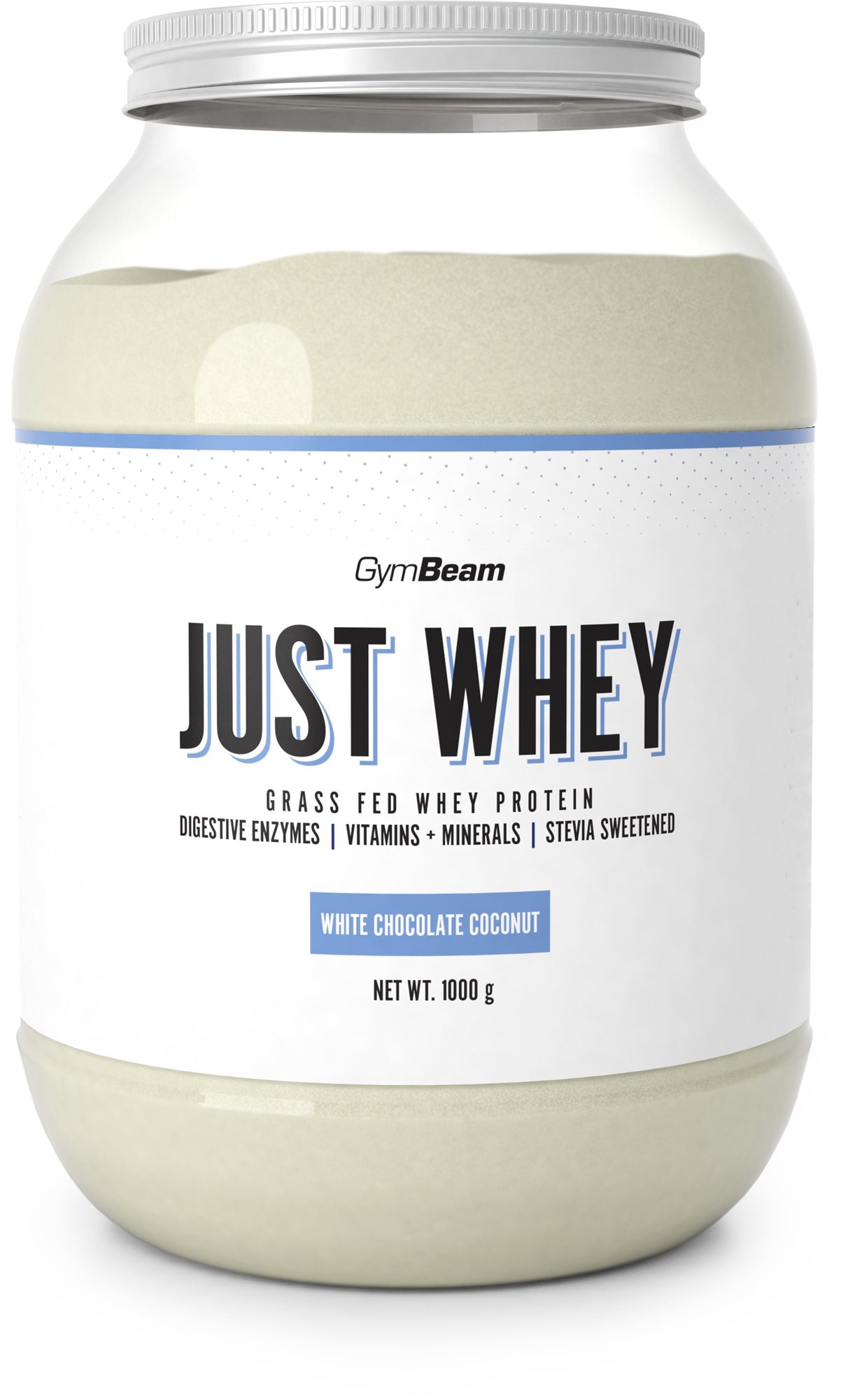 GymBeam Proteín Just Whey 1000 g, white chocolate coconut