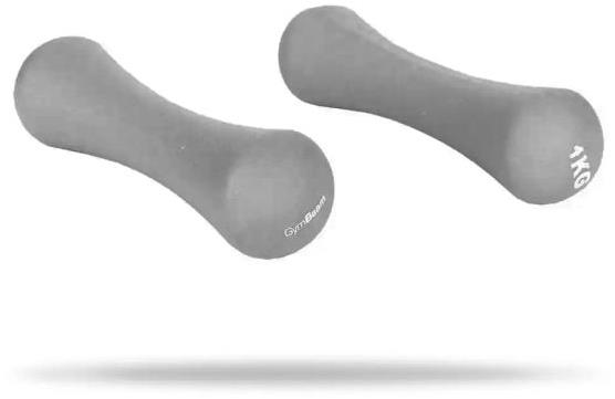 GymBeam Neoprénové jednoručky 2× 1 kg sivé