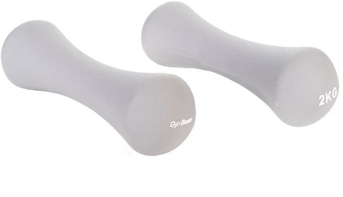 GymBeam Neoprénové jednoručky 2× 2 kg sivé