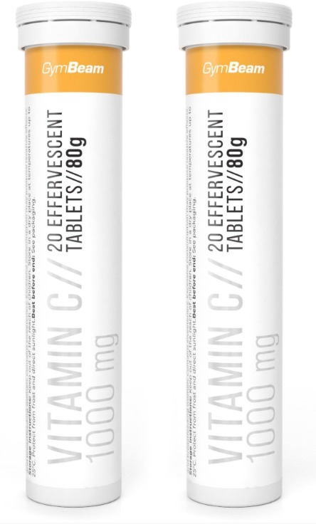 GymBeam Vitamín C 1000 mg 2× 20 šumivých tabliet