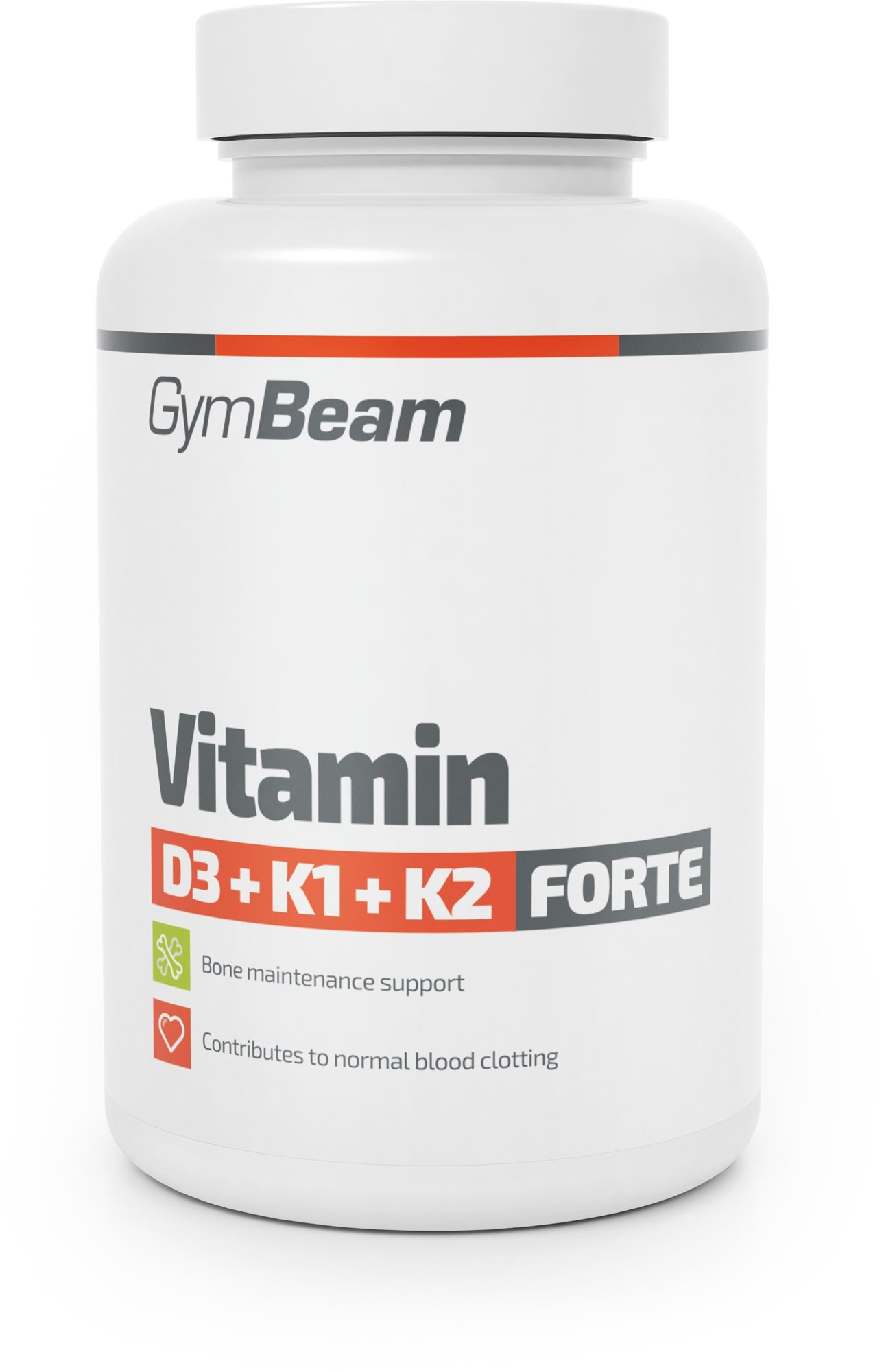 GymBeam Vitamín D3+K1+K2 Forte 120 kapsúl