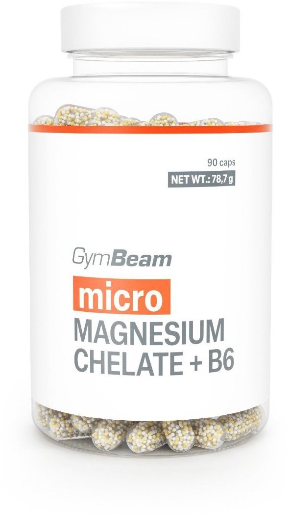 GymBeam Mikro Magnézium Chelát + B6 90 kapsúl