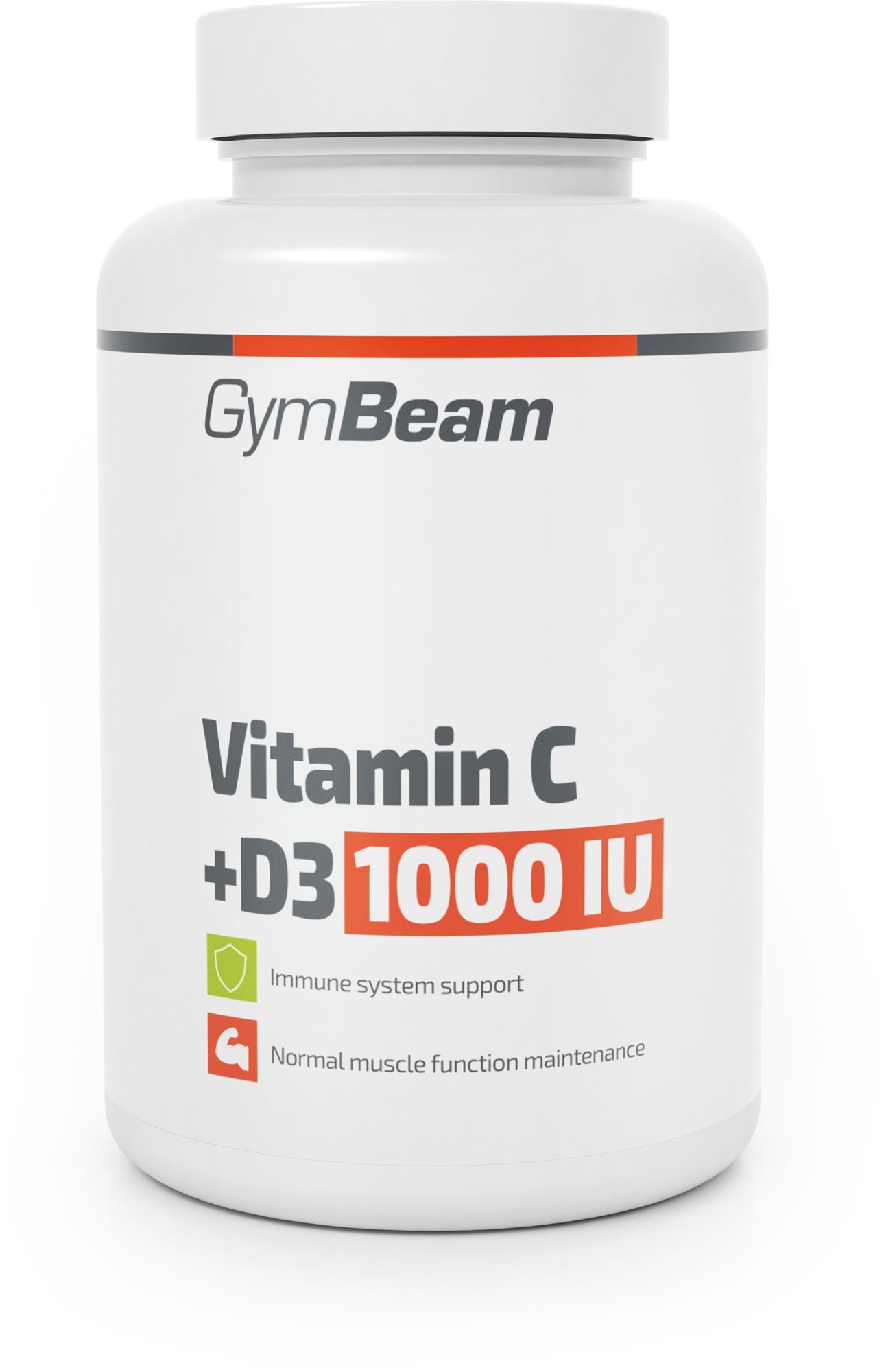GymBeam Vitamín C + D3 1 000 IU, 90 tablet