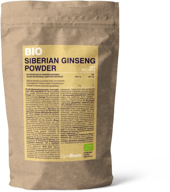 GymBeam BIO prášok zo sibírskeho ženšenu 100 g