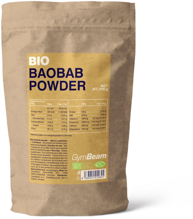 GymBeam BIO Baobab prášok 200 g