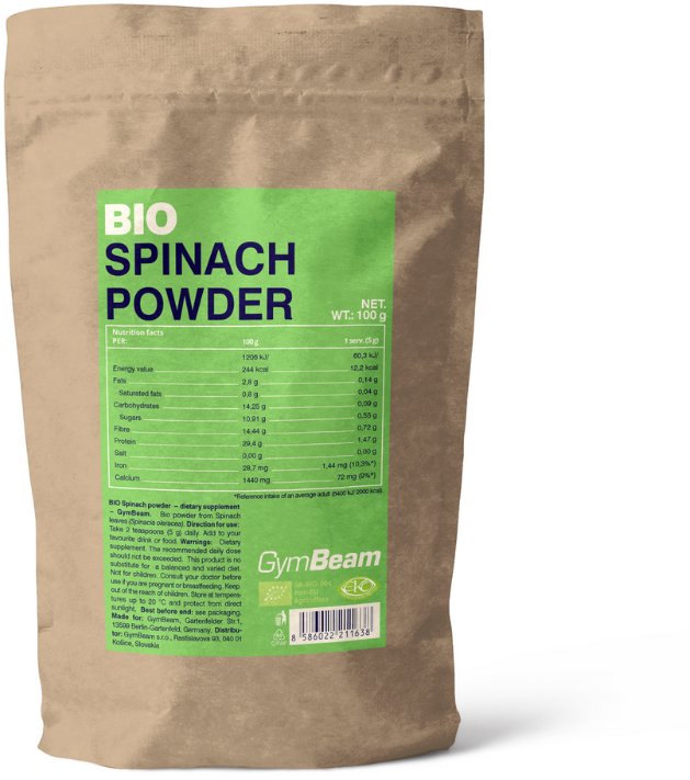 GymBeam BIO Špenátový prášok 100 g