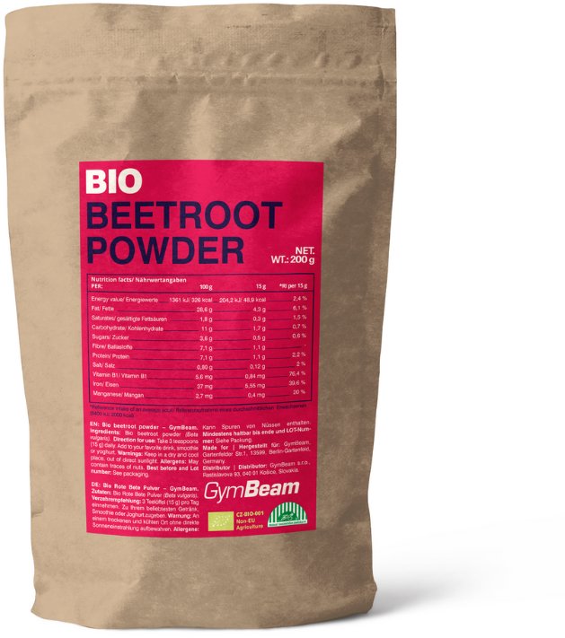 GymBeam BIO Prášok z červenej repy 200 g