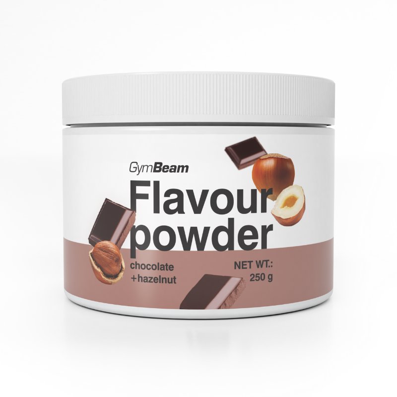 GymBeam Flavour powder čokoláda – lieskový orech 250 g