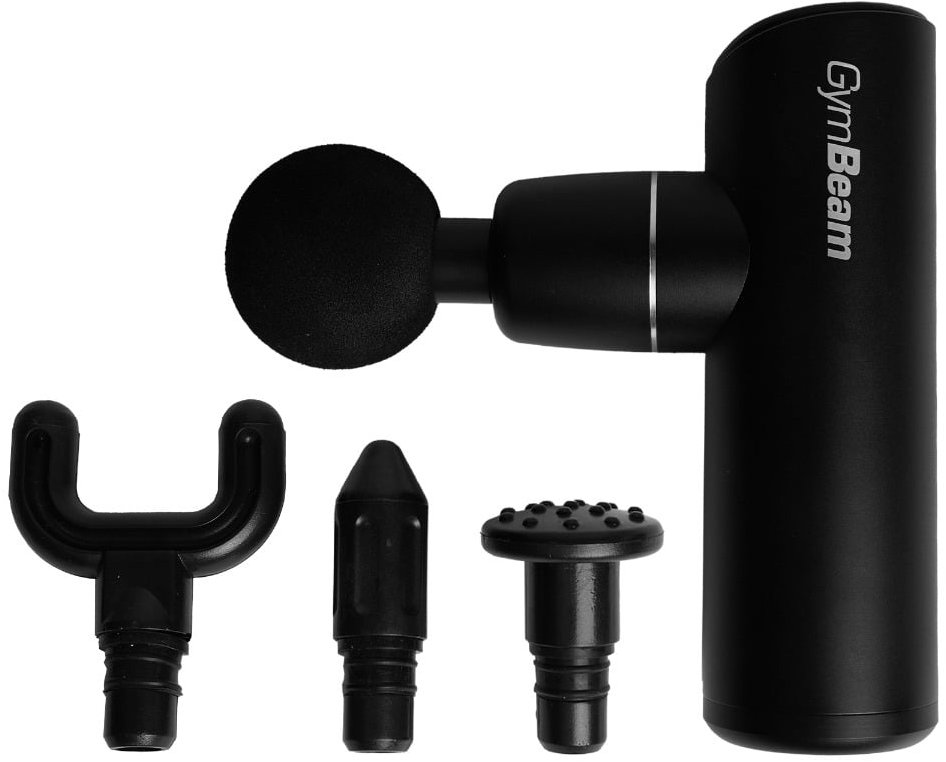 GymBeam Mini masážna pištoľ Black