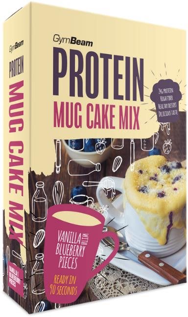 GymBeam Proteínový Mug Cake Mix 500 g Vanilka s kúskami čučoriedok