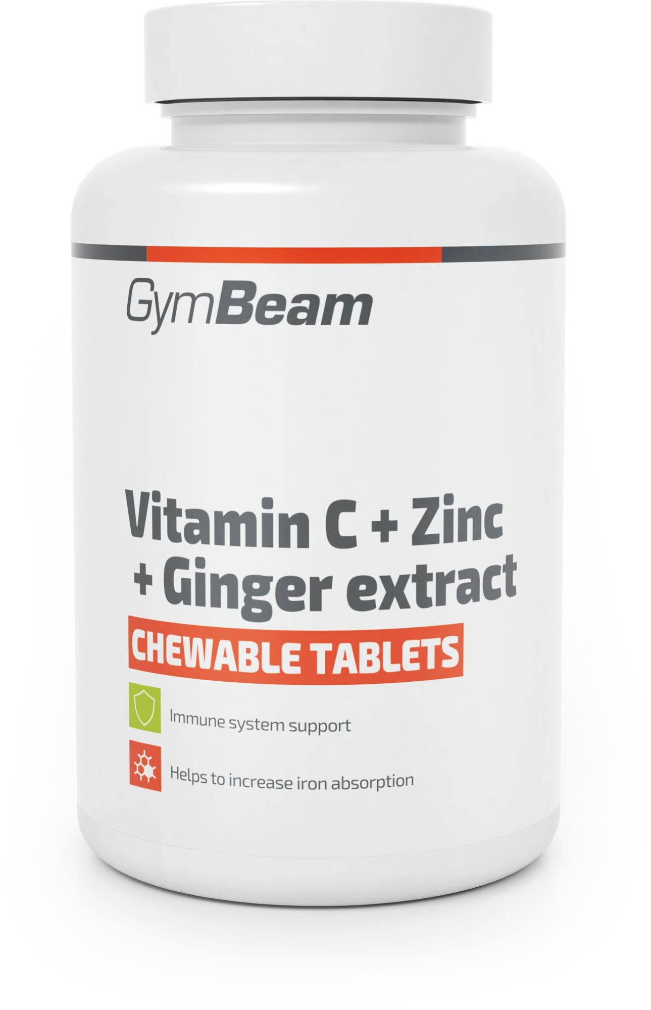 GymBeam Vitamín C + Zinok + extrakt zo zázvoru 90 tabliet