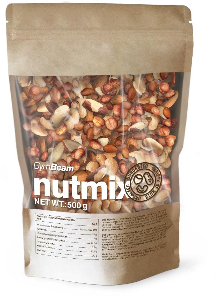 GymBeam Mix prírodných orechov 500 g