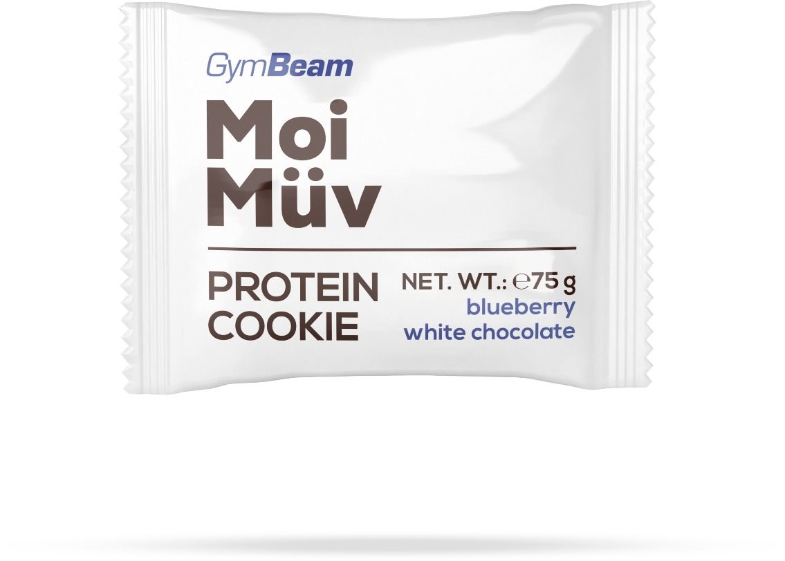 GymBeam MoiMüv Protein Cookie 75 g, čučoriedka a biela čokoláda