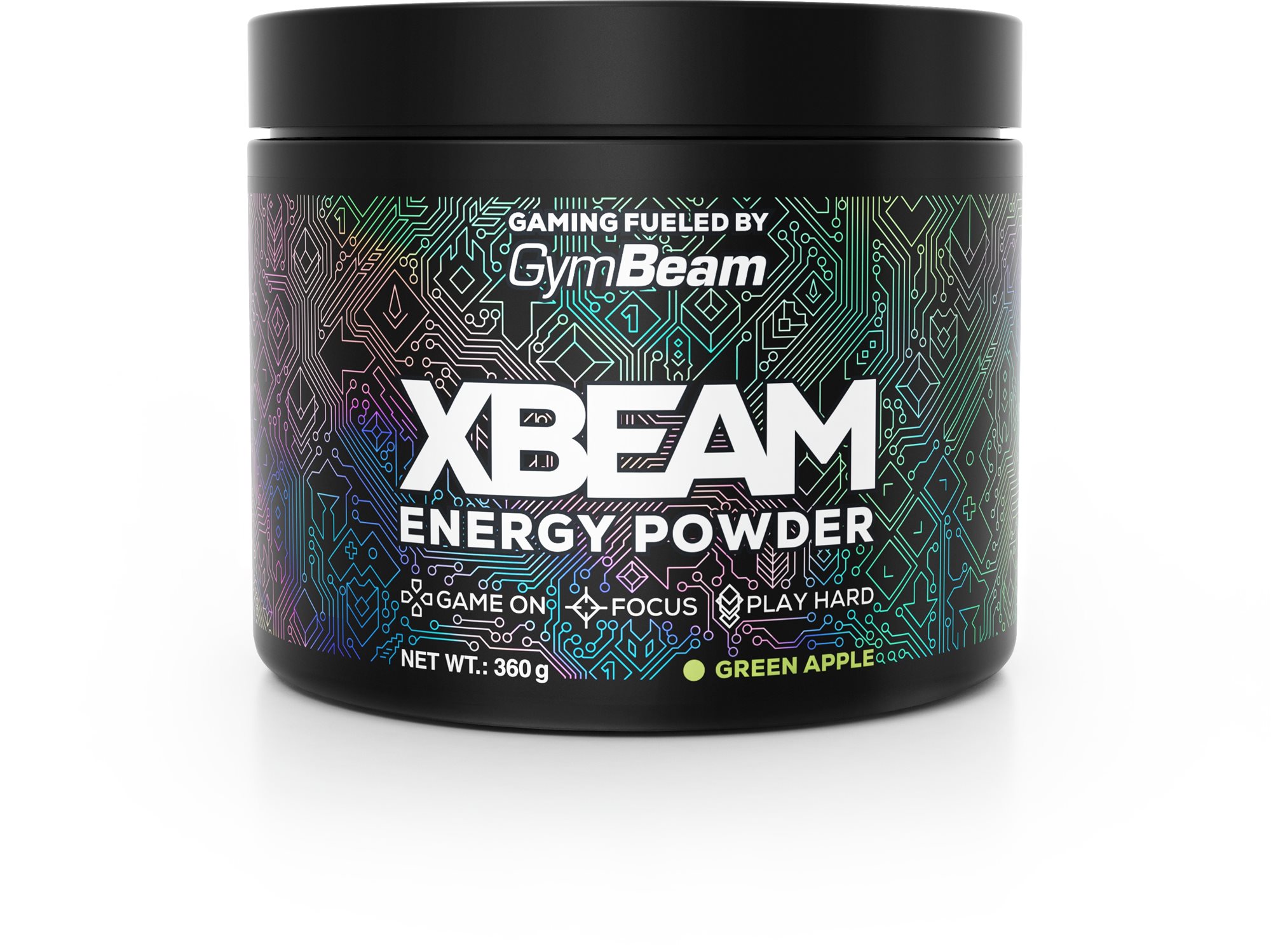 GymBeam XBEAM Energy Powder 360 g, green apple