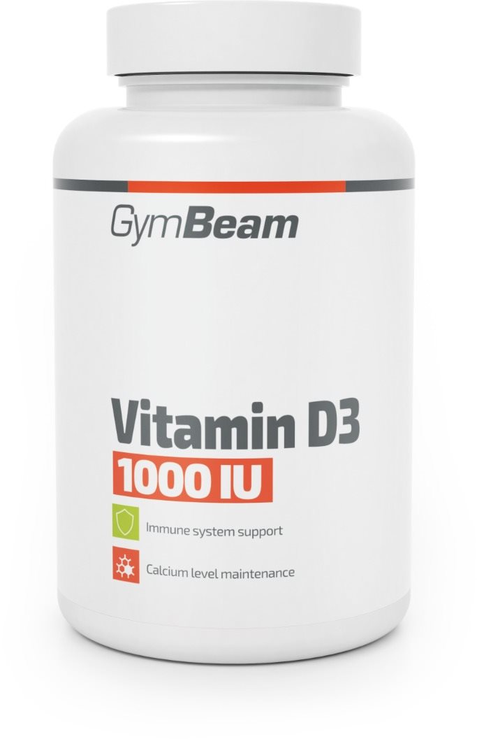 GymBeam Vitamín D3 1 000 IU, 60 kapsúl