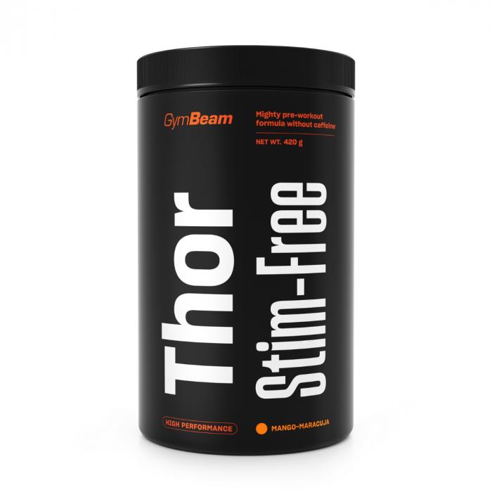 GymBeam Thor Stim-free 420 g, mango a marakuja