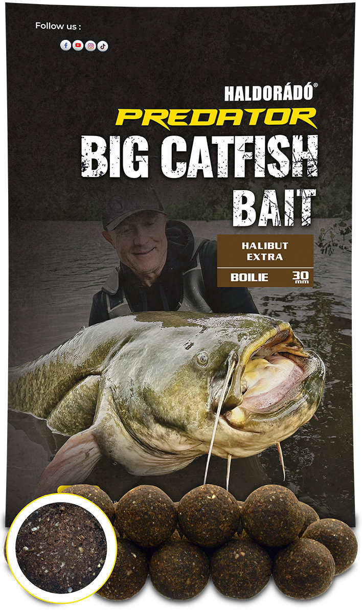 Haldorádó Boilies Catfish Bait 1 kg 30 mm Halibut Extra