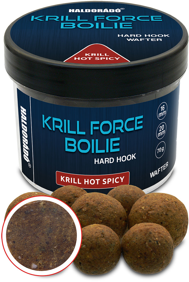 Haldorádó Wafters Krill Force Hard Hook Boilies 16/20 mm Krill Hot Spicy